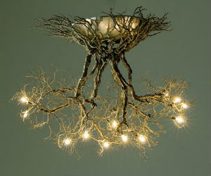 Handmade roots ceiling light