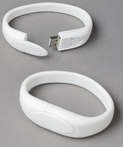 White Wristband 16GB USB