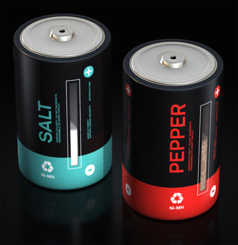 Battery Salt and Pepper shakers