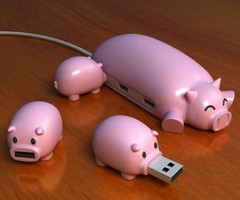 Office Chums Pig USB Hub