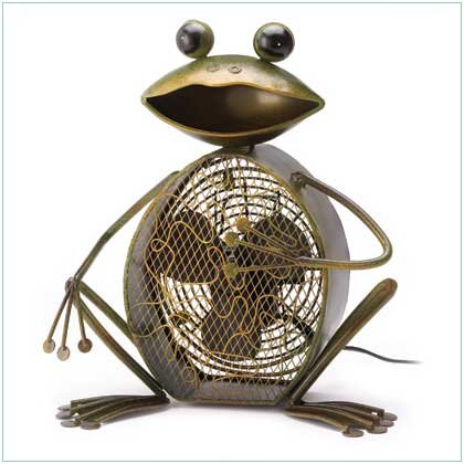 Funny Metal Frog Fan