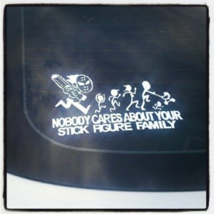 Stick Family Hating ChainSaw Decal