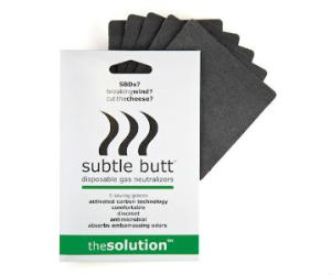 Subtle Butt: disposable gas neutralizers