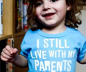 i still live with my parents baby shirt