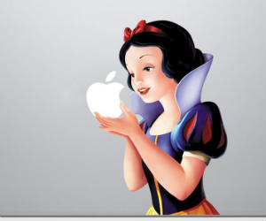 snow white macbook sticker decal