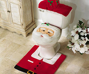 Santa Toilet Seat Cover & Rug Set