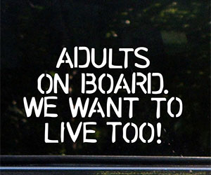 adults on board decal