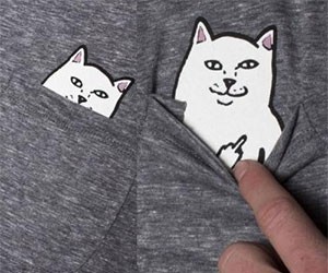 Cat Flipping You Off T-Shirt
