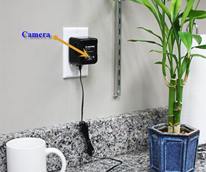 Motion Activated AC Adapter Hidden Camera Self-Recording